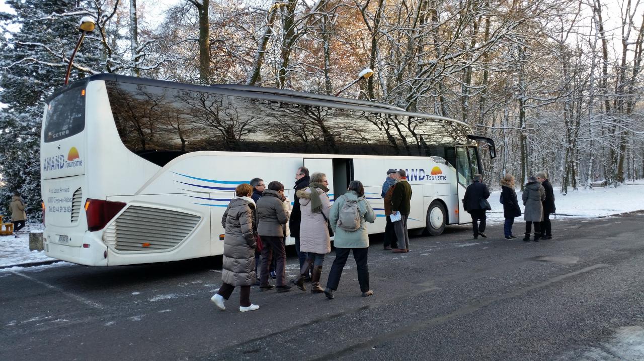 Voyage en bus temps neigeux