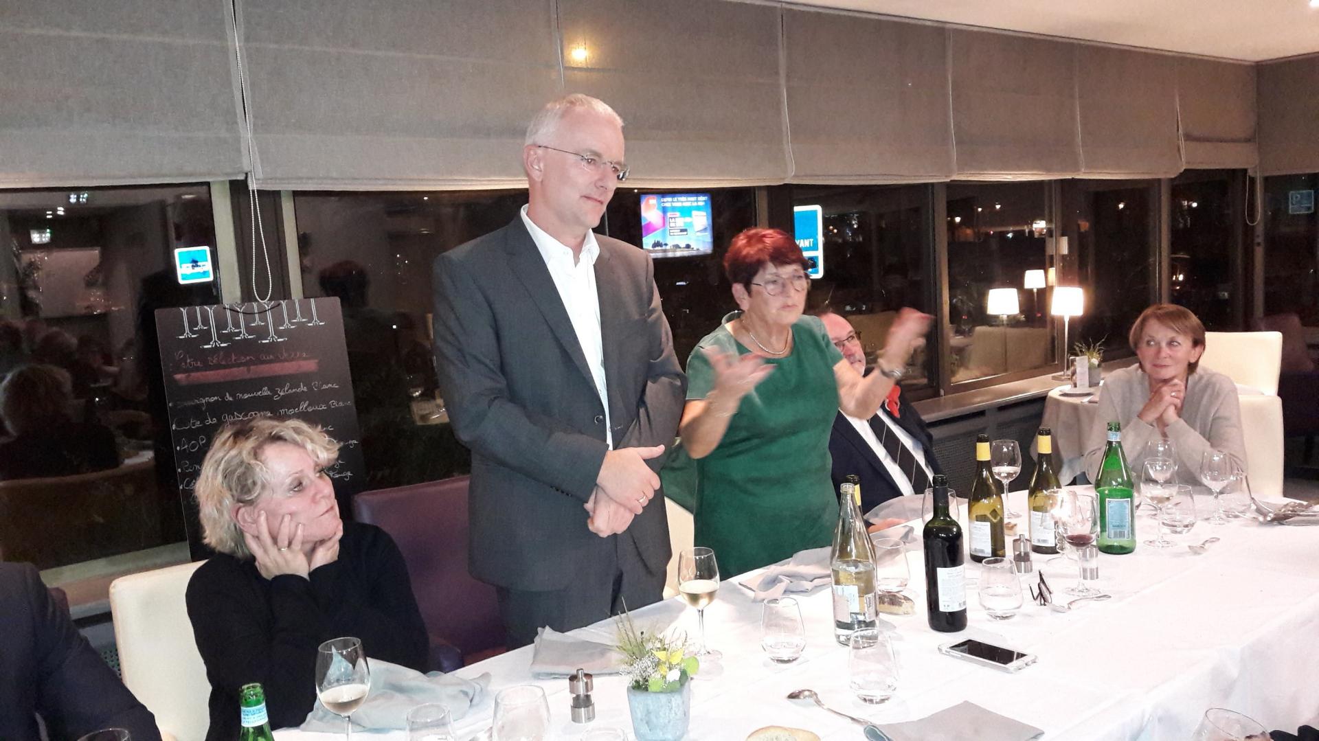 Dîner avec les maires des villes jumelées