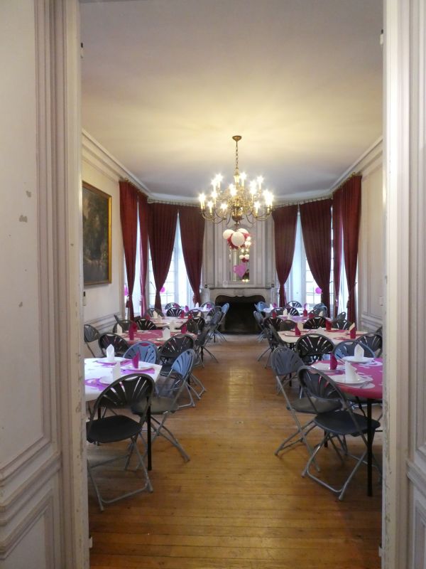 La salle décorée