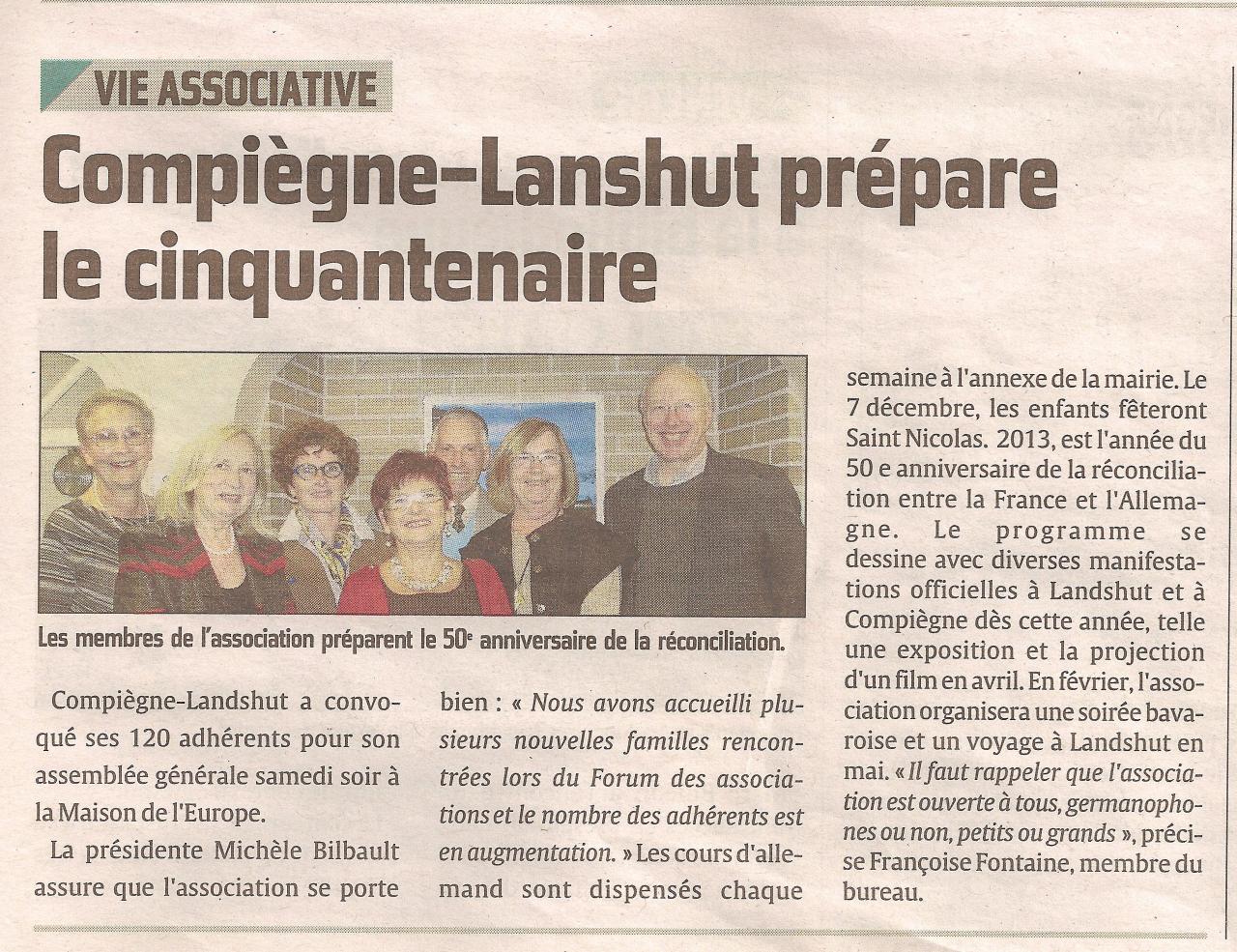 Assemblée générale    Courrier Picard 28 novembre 2011