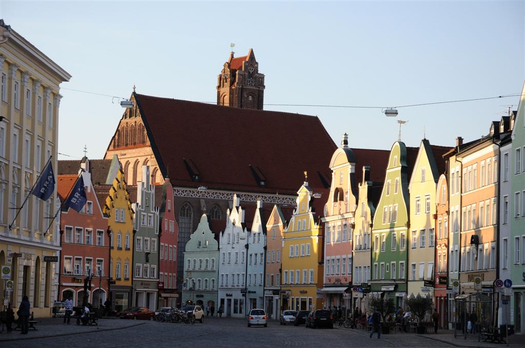 Façades au coucher du soleil