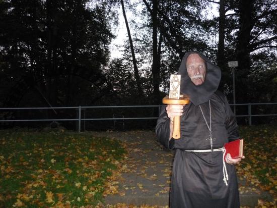 Franciscain pestiféré en isolement sur son ile sur la Lahn