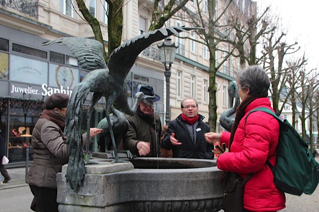 Dégustation de l'eau thermale