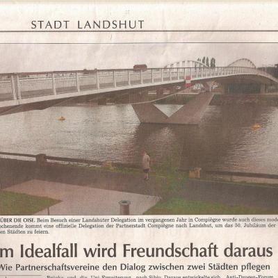 17 Mai 2012 Le jumelage Compiègne Landshut  article dans le Landshuter Zeitung