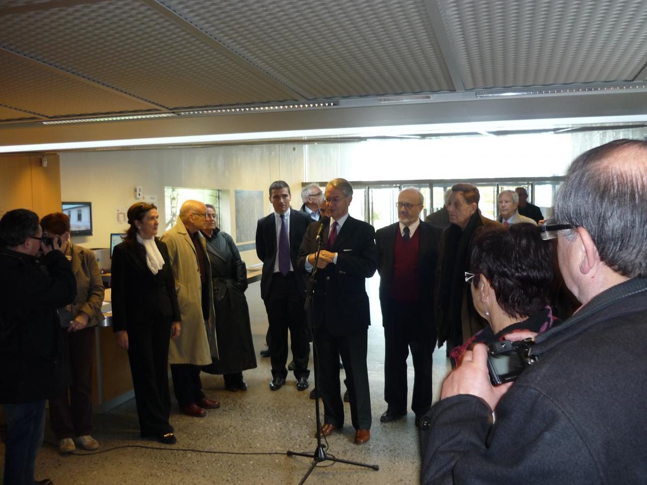 Inauguration en présence de Philippe Marini et Volker Schlöndorff